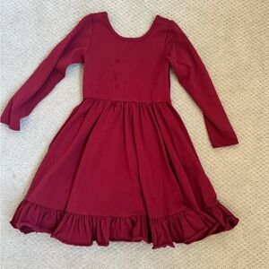 Little Stocking Co Girlhood Burgundy Dress
